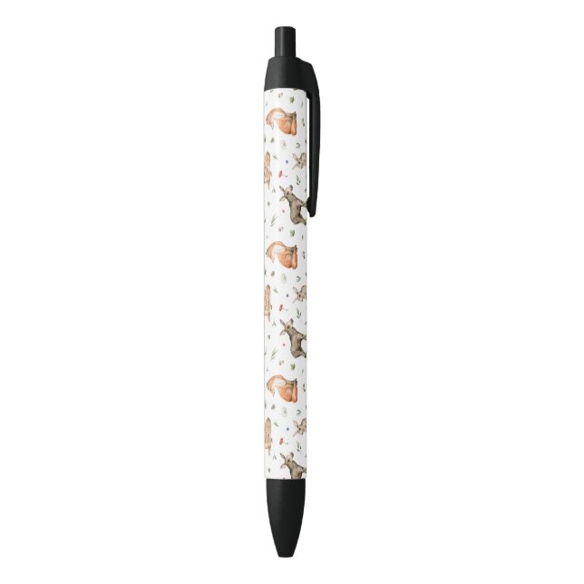 Stylo Noir Motif animal de bois mou (Bas (Vertical))
