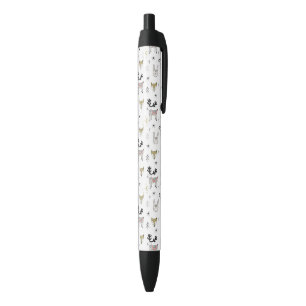 Stylo Noir Motif animal de griffonnage de région boisée