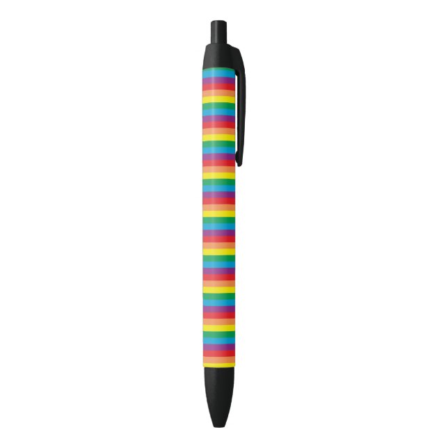 Stylo Noir Motif arc-en-ciel simple (Bas (Vertical))