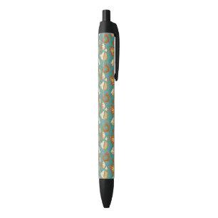 Stylo Noir Motif avec des petits gâteaux et des sucreries