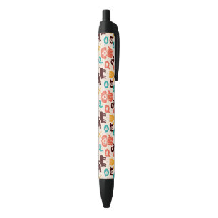 Stylo Noir Motif avec les chats et les chiens drôles