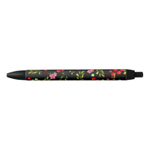 Stylo Noir Motif Berries