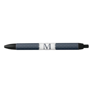 Stylo Noir Motif bleu-foncé - le monogramme des hommes chics