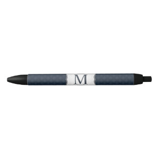 Stylo Noir Motif bleu-foncé - le monogramme des hommes chics