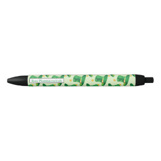 Stylo Noir Motif Casquette irlandais vert, design du jour st 