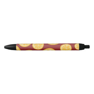 Stylo Noir Motif citron