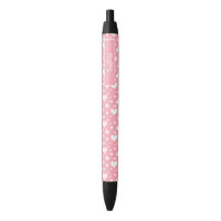 Motif Coeur Blanc Sur Rose Avec Nom Personnalisé