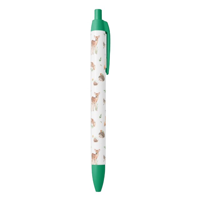 Stylo Noir Motif d'amis animaux de bois mignon (Bas (Vertical))