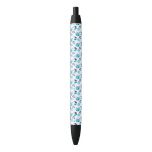 Stylo Noir Motif De Baleines, Beaux Baleines, Baleines Bleues
