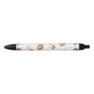 Stylo Noir Motif de baseball et de gant