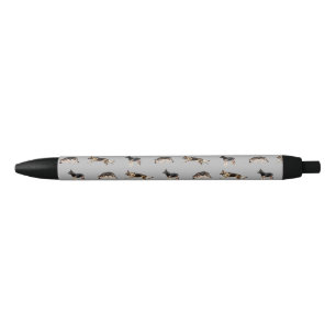Stylo Noir Motif de berger allemand (gris)