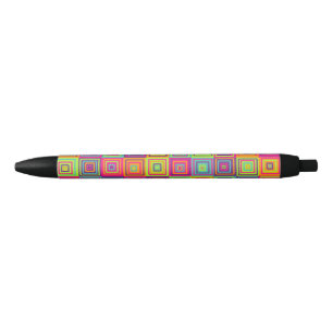 Stylo Noir Motif de carrés
