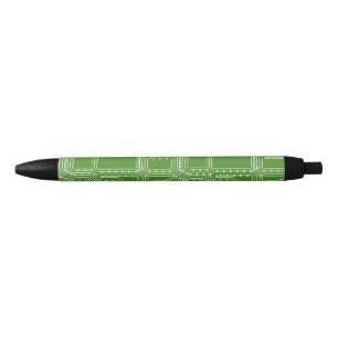 Stylo Noir Motif de carte informatique