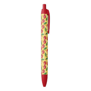 Stylo Noir Motif de cerise