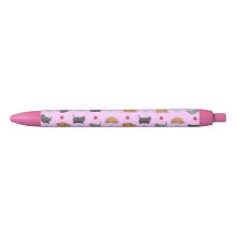 Motif de chats gras sur rose
