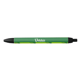 Stylo Noir Motif de chêne vert