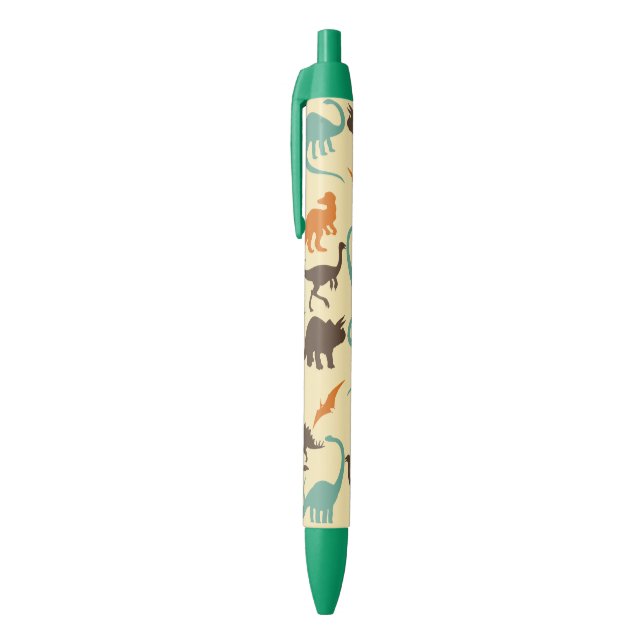 Stylo Noir Motif de Dinosaur Silhouette (Haut (Vertical))