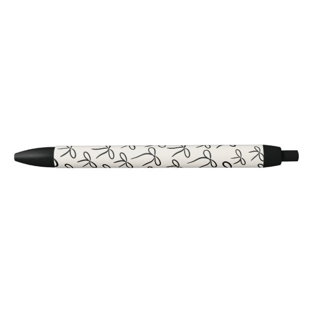 Stylo Noir Motif de fenêtres simples en noir et blanc (Devant)