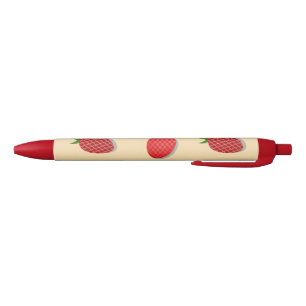 Stylo Noir Motif de fraises pour les fruits à l'été bonnes vi