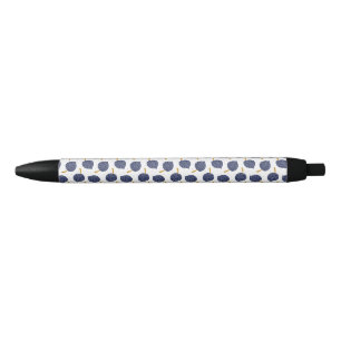 Stylo Noir Motif de fruits de la bombe Abstraite bleue marine