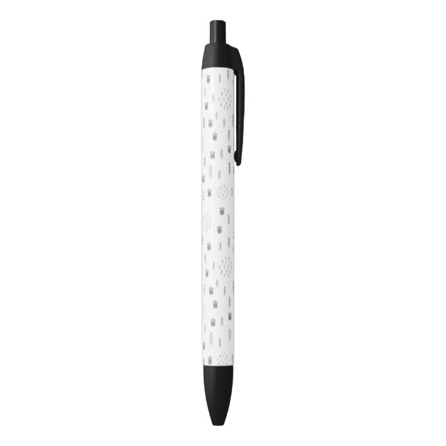 Stylo Noir Motif de la piste animale du bois mûre (Bas (Vertical))