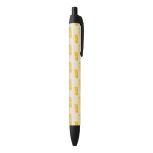 Stylo Noir Motif de l'amiral jaune suisse Queso