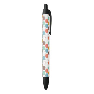 Stylo Noir Motif de module de ruche d'abeille