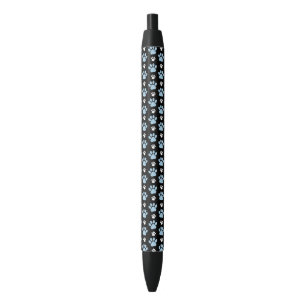 Stylo Noir Motif De Pailles, Paniers Bleus, Pailles De Chien,
