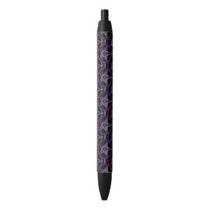 Stylo Noir Motif de pentagramme gothique foncé violet Baphome