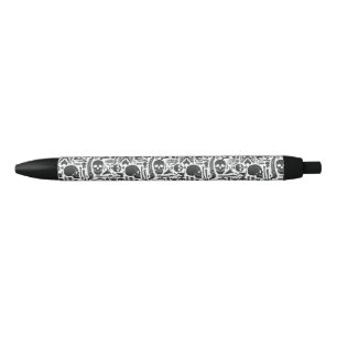 Stylo Noir Motif de squelette d'anatomie humaine