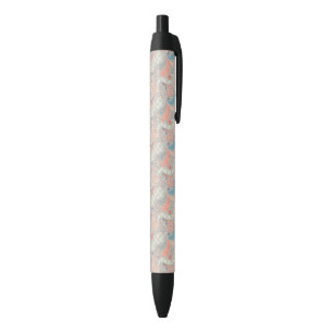 Stylo Noir motif de style japonais. Illustration.