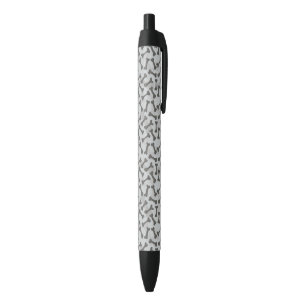 Stylo Noir Motif de texture osseuse en niveaux de gris