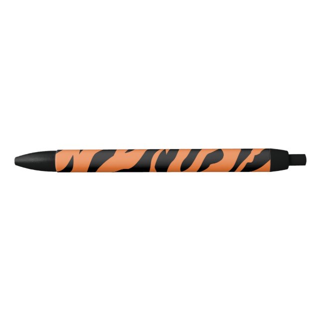 Stylo Noir Motif de tigre  (Devant)