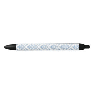 Stylo Noir Motif de toile bleu français