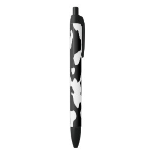 Stylo Noir Motif de vache noir et blanc