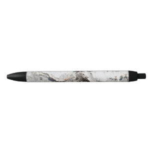 Stylo Noir Motif d'écorce de bouleau