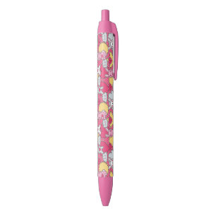 Stylo Noir Motif d'enfant de Kawaii avec les griffonnages