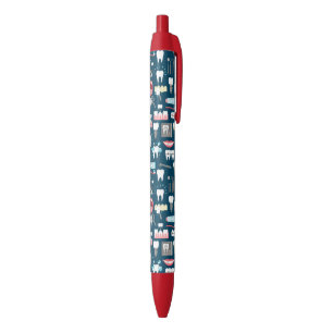 Stylo Noir Motif dentaire de bureau de clinique