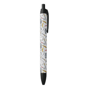 Stylo Noir Motif d'outils de cuisine
