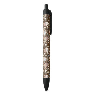 Stylo Noir Motif doux fait de petits gâteaux savoureux
