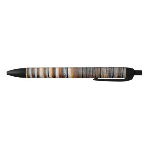 Stylo Noir Motif du grain de bois