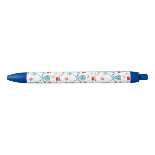 Stylo Noir Motif du monde marin