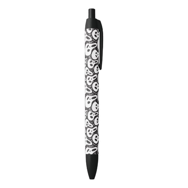 Stylo Noir Motif fantôme éffrayant (Bas (Vertical))