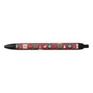 Stylo Noir Motif festif de Noël