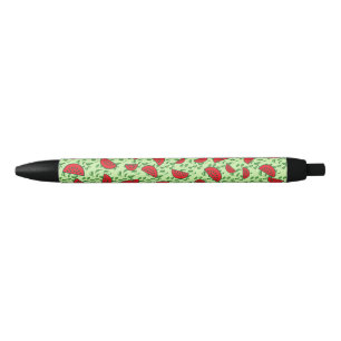 Stylo Noir Motif feuille et pastèques