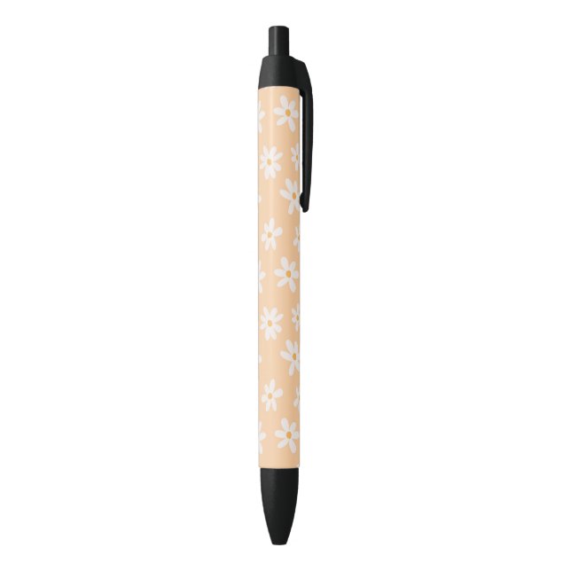 Stylo Noir Motif Fleur Cute Daisy (Bas (Vertical))