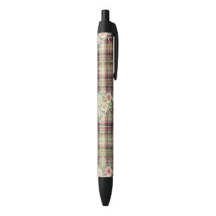Stylo Noir Motif floral