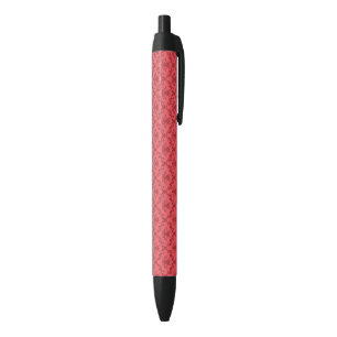 Stylo Noir Motif floral damassé
