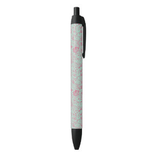 Stylo Noir Motif floral mignon d'été