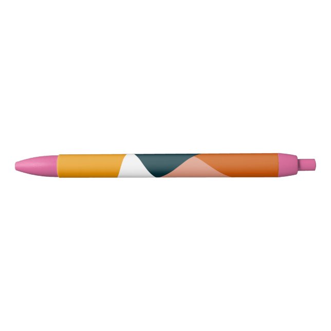 Stylo Noir Motif géométrique abstrait moderne de bloc de (Devant)